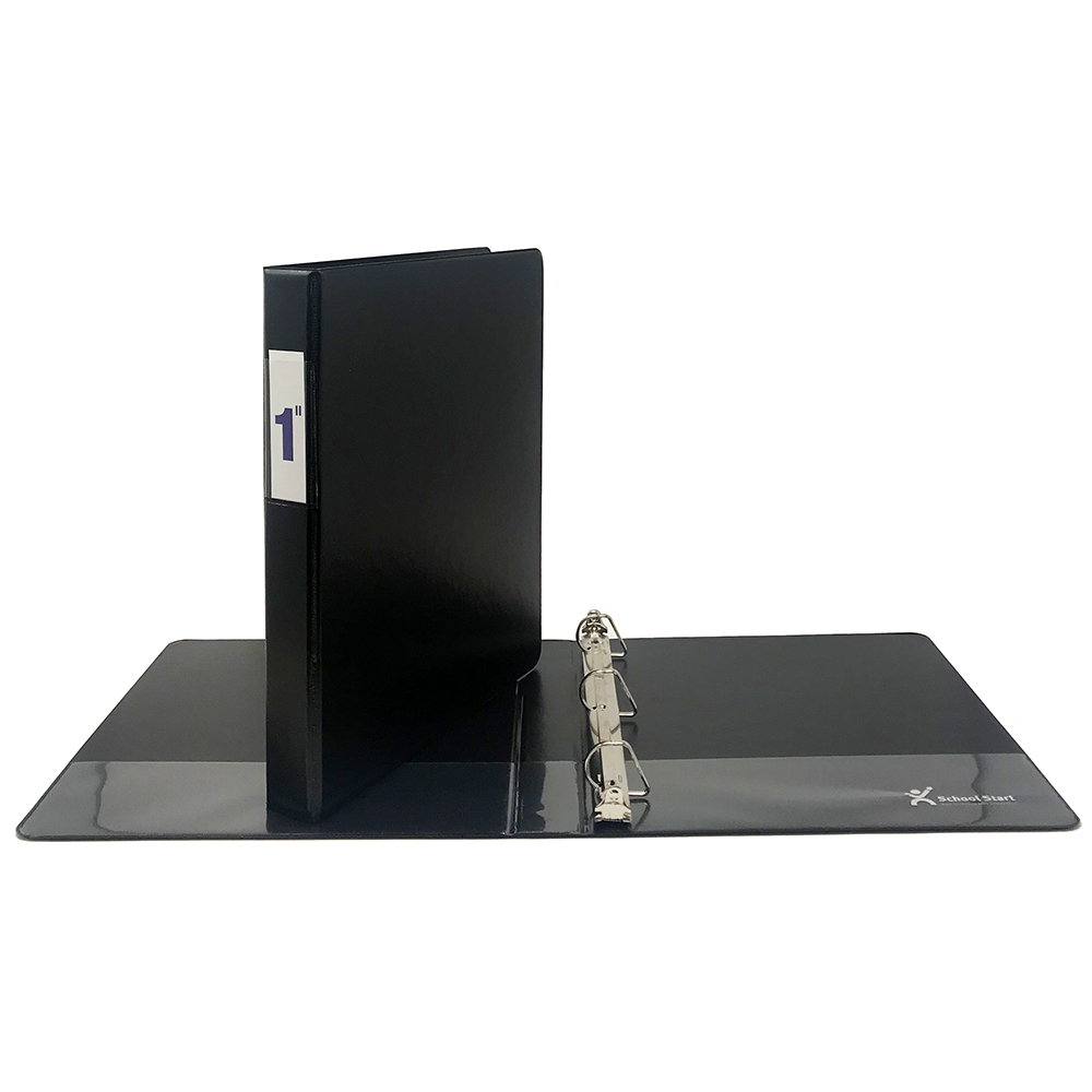 School Start D-Ring Binder (1", Black)